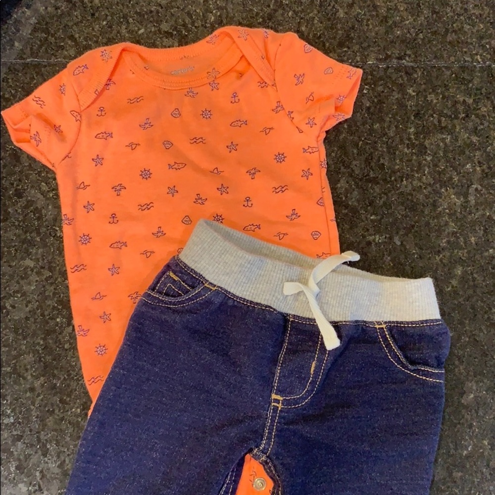 Baby boy onesie & jeans